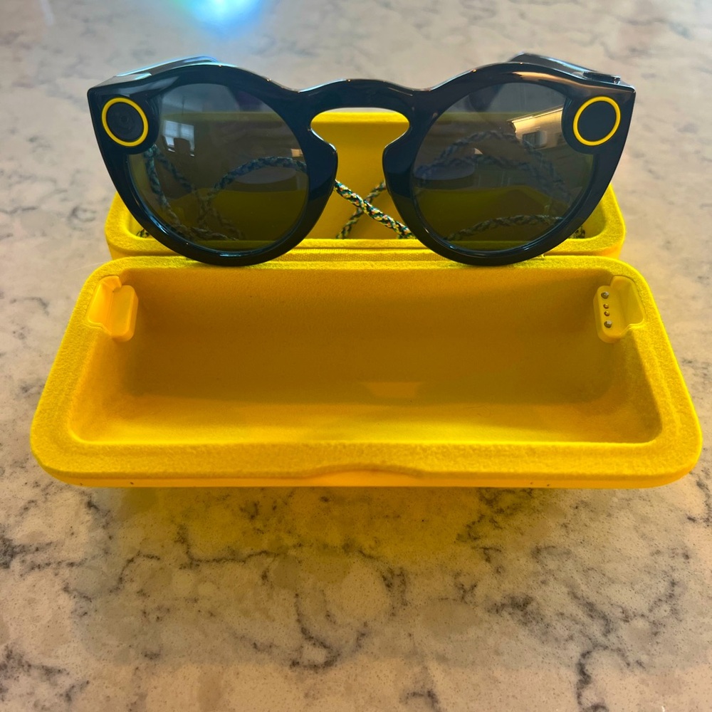 Snapchat Black Spectacles Sunglasses